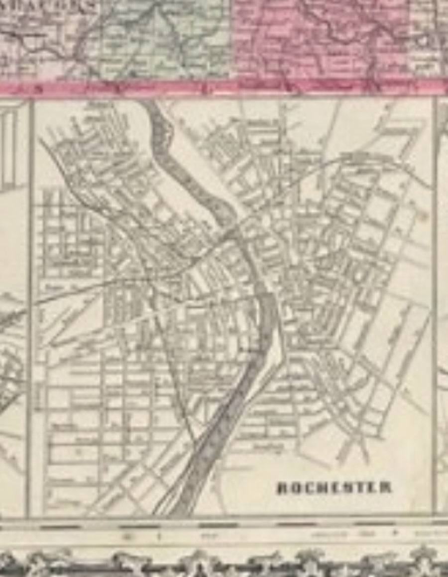 1865 "Johnson's New York" Map by Johnson and Ward - The Great Republic