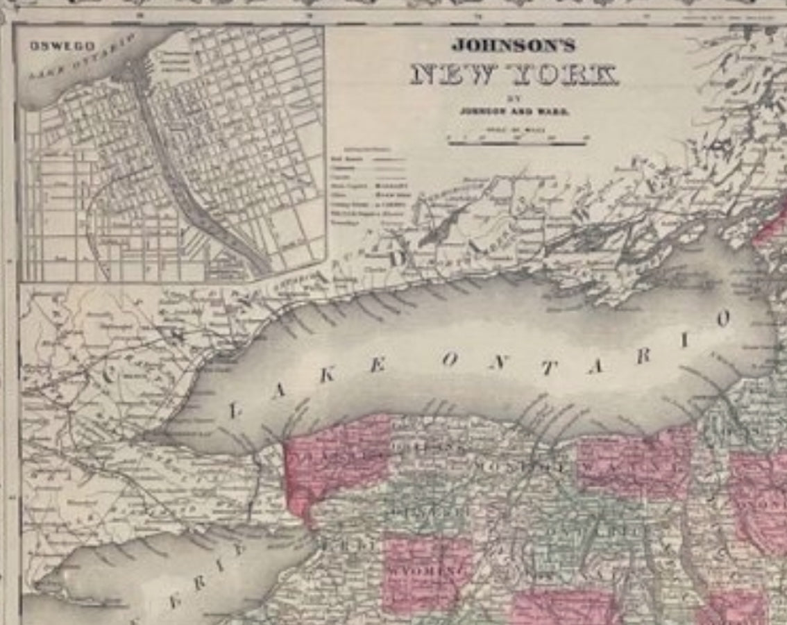 1865 "Johnson's New York" Map by Johnson and Ward - The Great Republic
