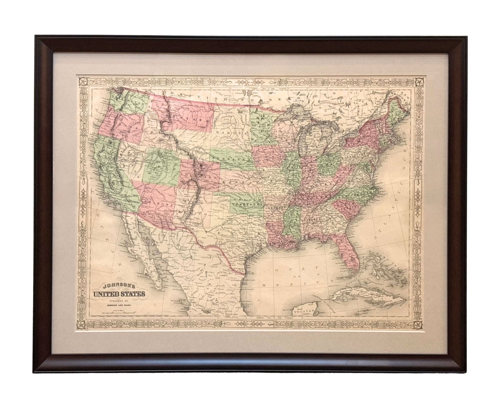 1866 "Johnson's United States" Map, Published by Johnson and Ward - The Great Republic