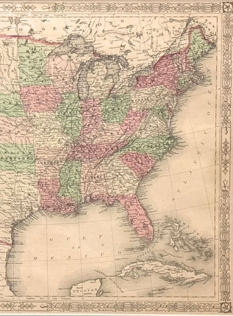 1866 "Johnson's United States" Map, Published by Johnson and Ward - The Great Republic