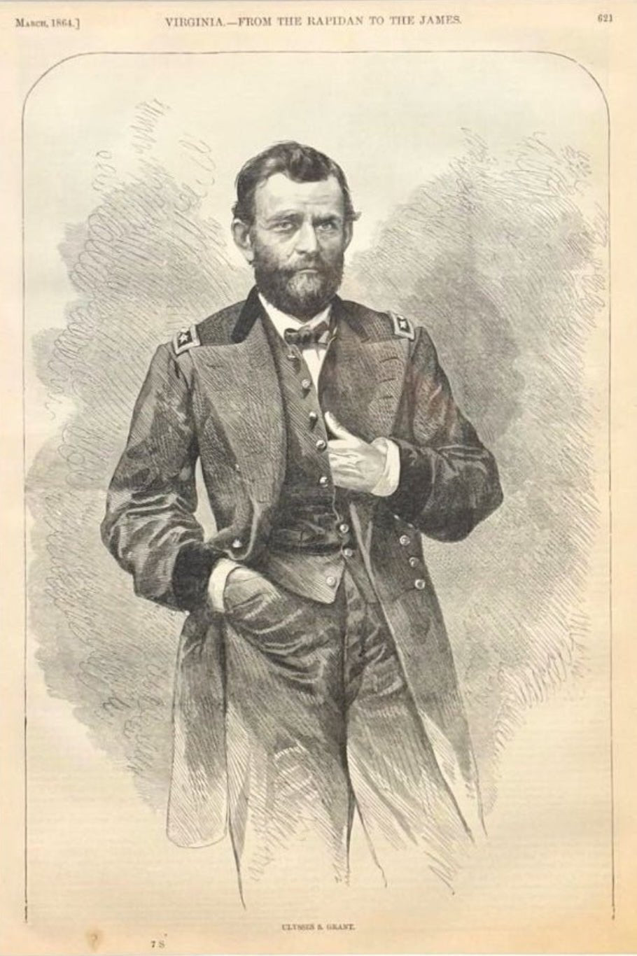 1868 "Ulysses S. Grant" Wood Engraving, Published by McDonnell Bros. - The Great Republic