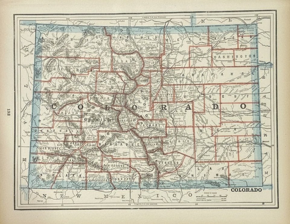 1893 "Colorado" Map, Published by George Cram - The Great Republic
