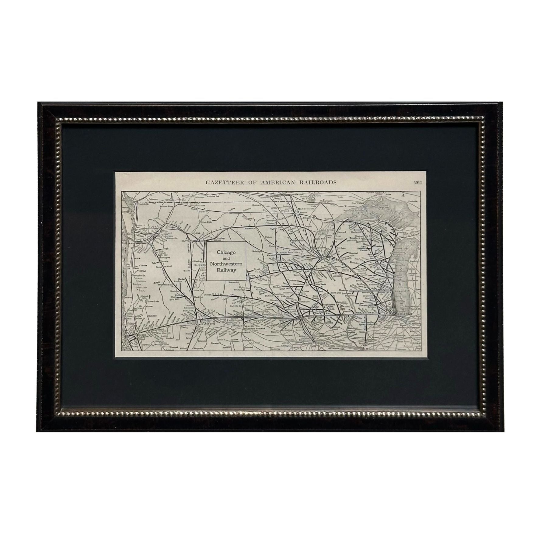 1919 "Chicago and Northwestern Railway" Map by P. F. Collier & Son - The Great Republic