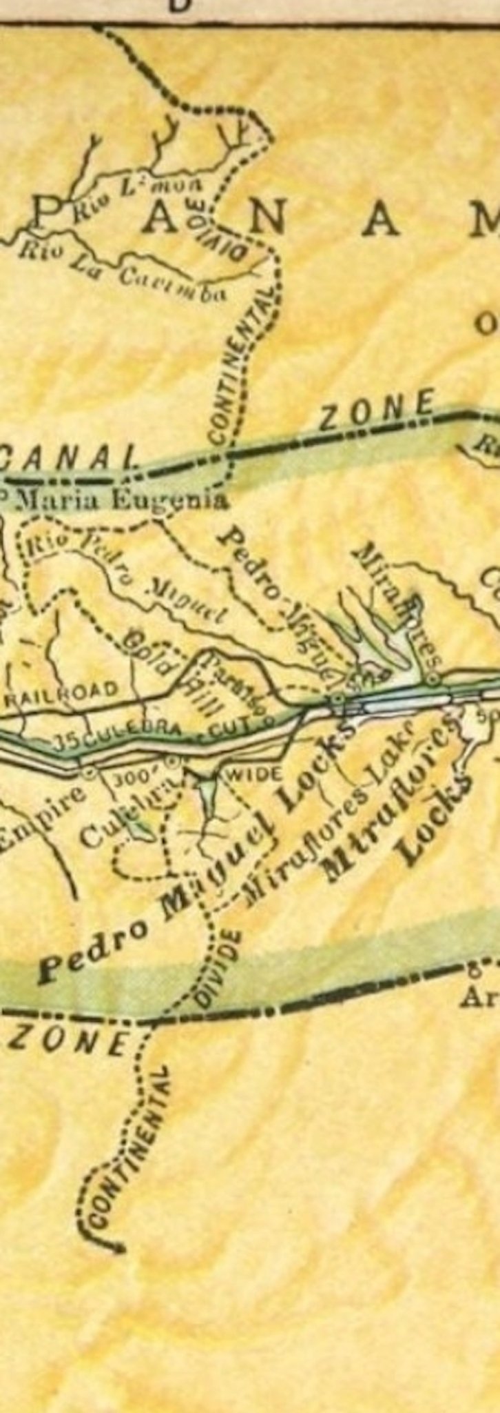1936 "Panama Canal and Canal Zone" Map, Engraved by L.L. Poates - The Great Republic