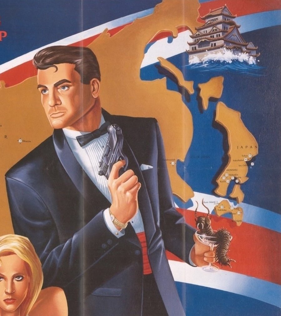 1987 "The Ian Fleming Thriller Map" by Aaron Silverman and Molly Maguire - The Great Republic