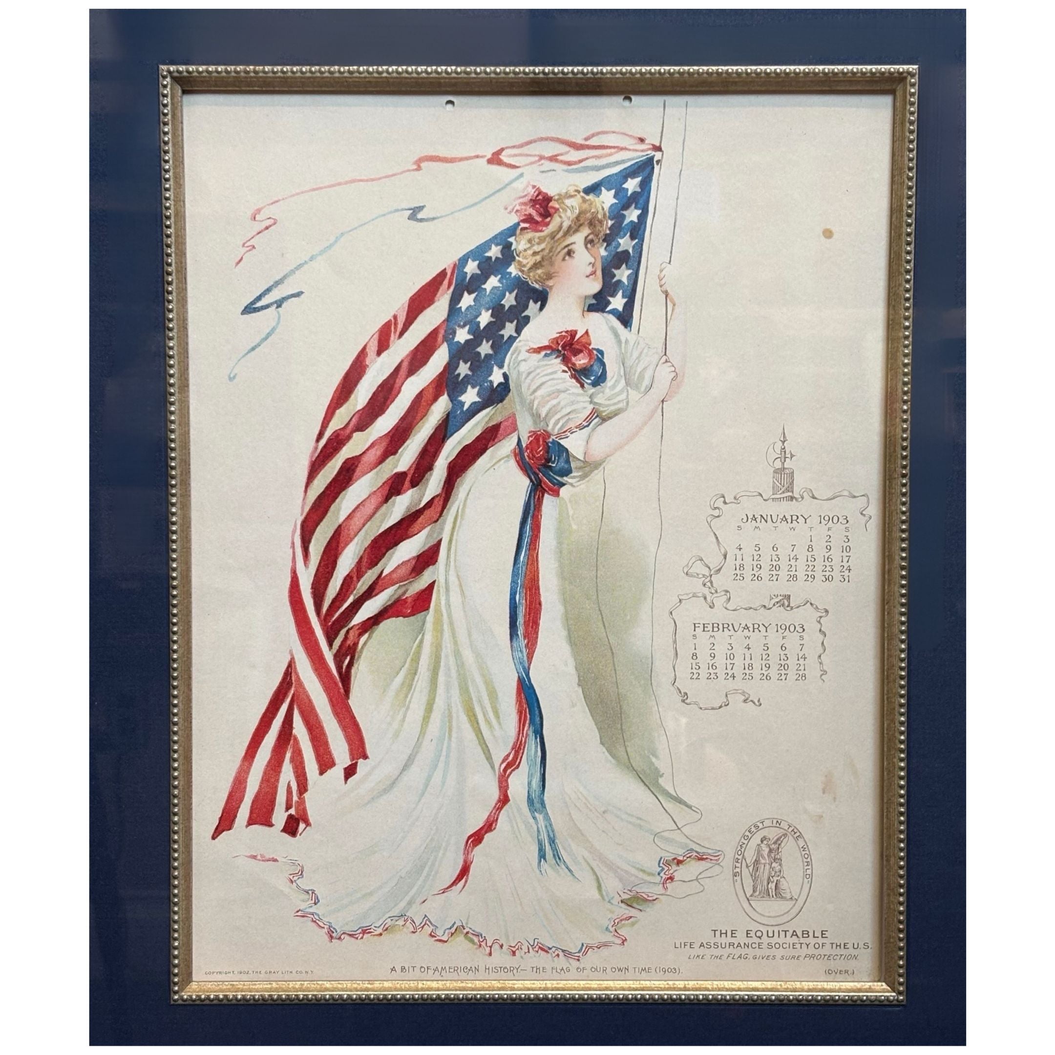 "The Flag of Our Own Time" Equitable Life Assurance Company Calendar Set of Six, 1903