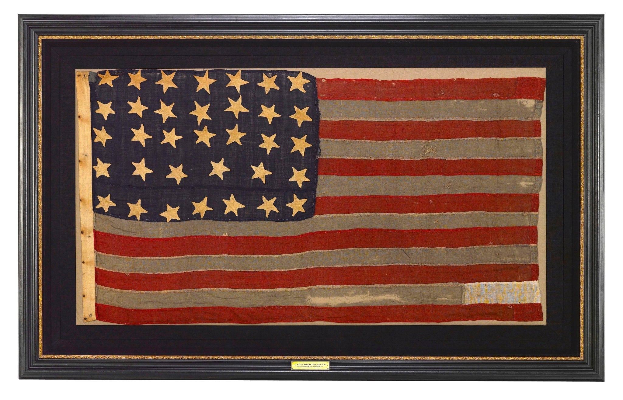 34 - Star American Flag, Commemorating Kansas Statehood, 1861 - The Great Republic