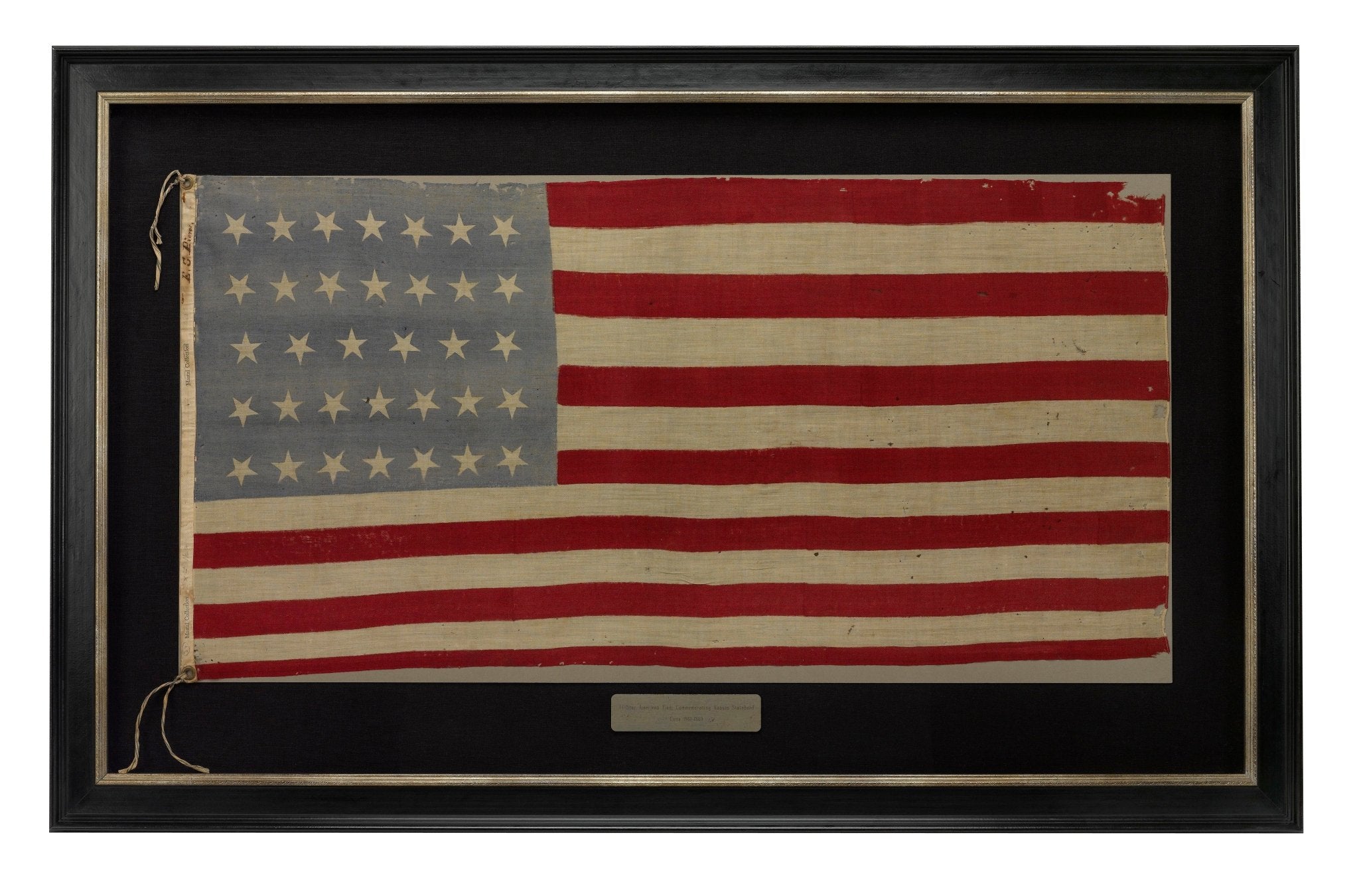 34 - Star American Parade Flag, Commemorating Kansas Statehood, Circa 1861 - 1863 - The Great Republic