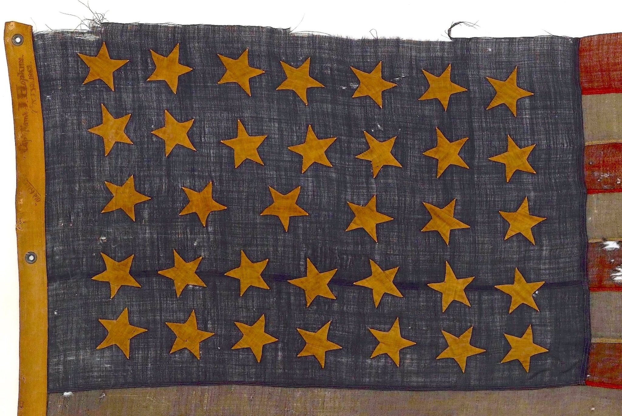 34 - Star Civil War American Flag, Used for as Recruitment for New Jersey Volunteers, 1861 - 1863 - The Great Republic