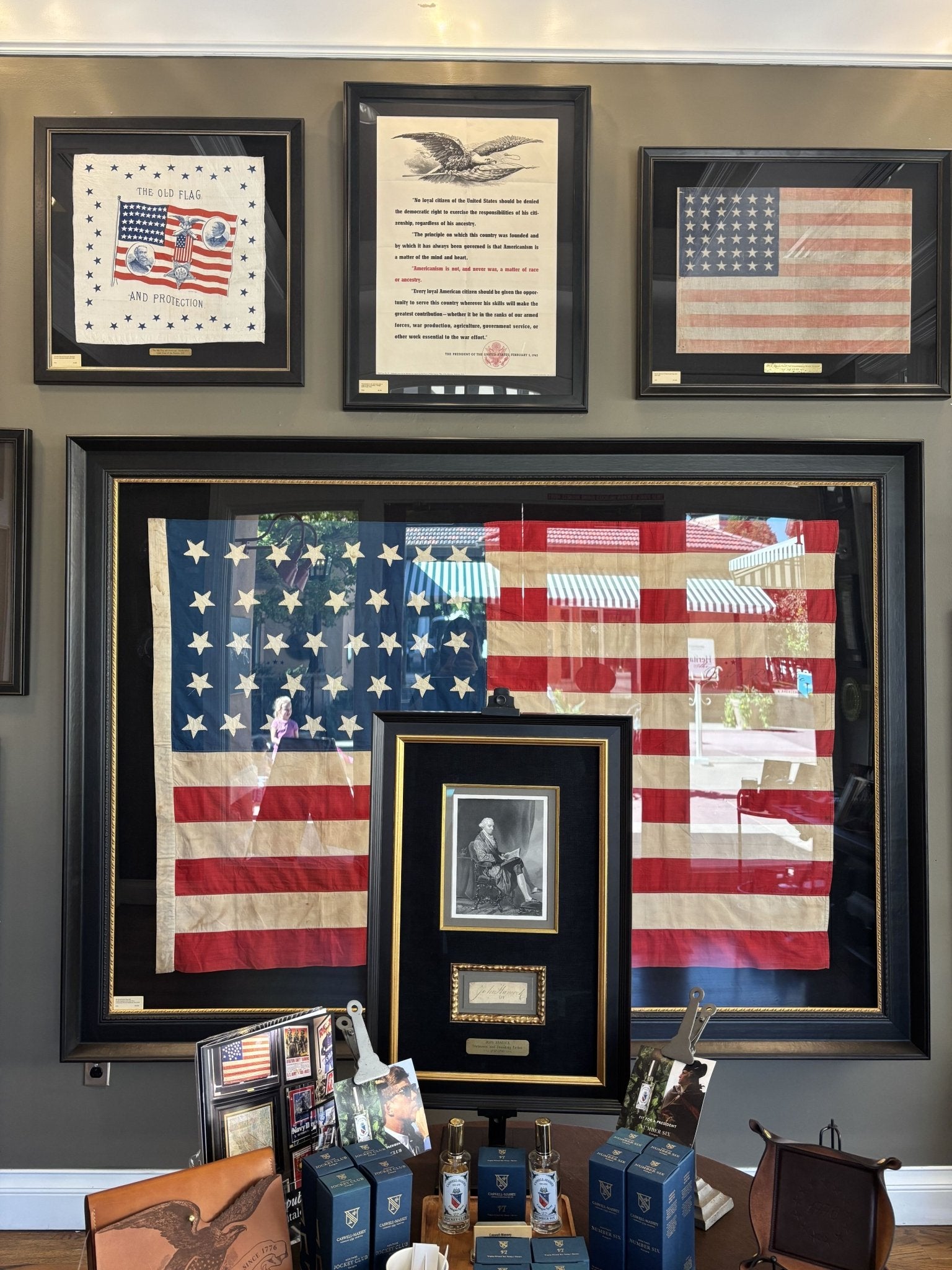 38-Star American Flag, with Double-Applique Hand-Sewn Stars, Celebrating Colorado Statehood, Circa 1876 - The Great Republic