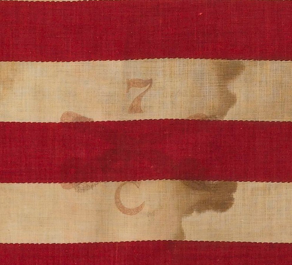42 - Star 7th Cavalry Regiment Parade Guidon, Printed "7C", Circa 1889 - 1895 - The Great Republic