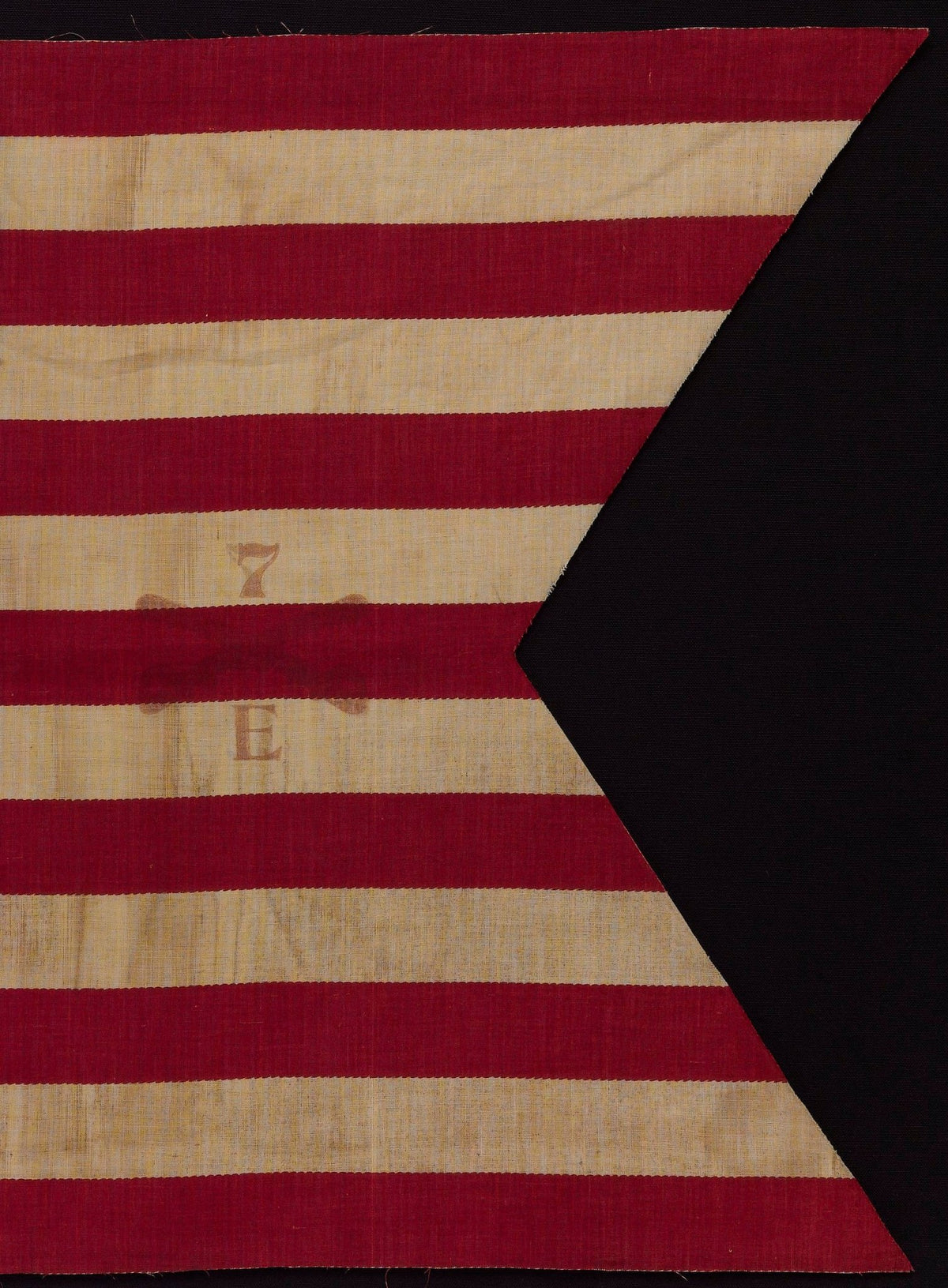 42-Star 7th Cavalry Regiment Parade Guidon, Printed "7E", Circa 1889-1895 - The Great Republic