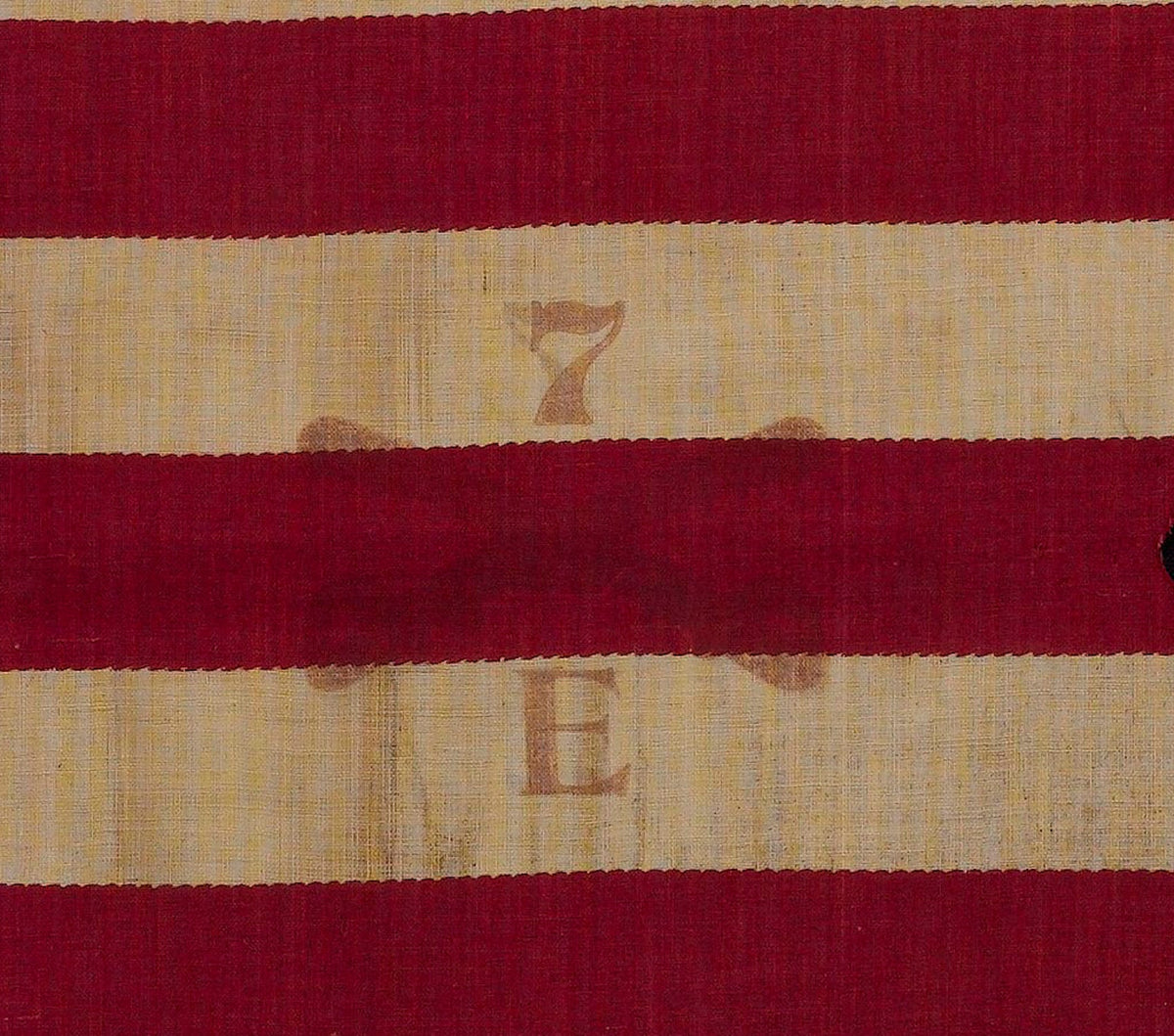 42-Star 7th Cavalry Regiment Parade Guidon, Printed "7E", Circa 1889-1895 - The Great Republic