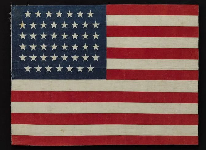 46 - Star American Flag Printed in Drum Star Configuration - The Great Republic
