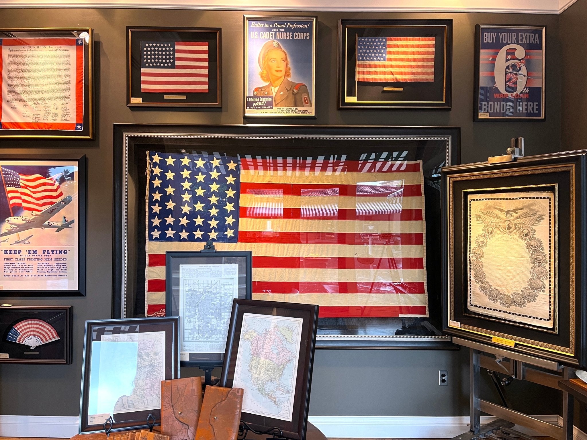 46 - Star American Flag Printed in Drum Star Configuration - The Great Republic