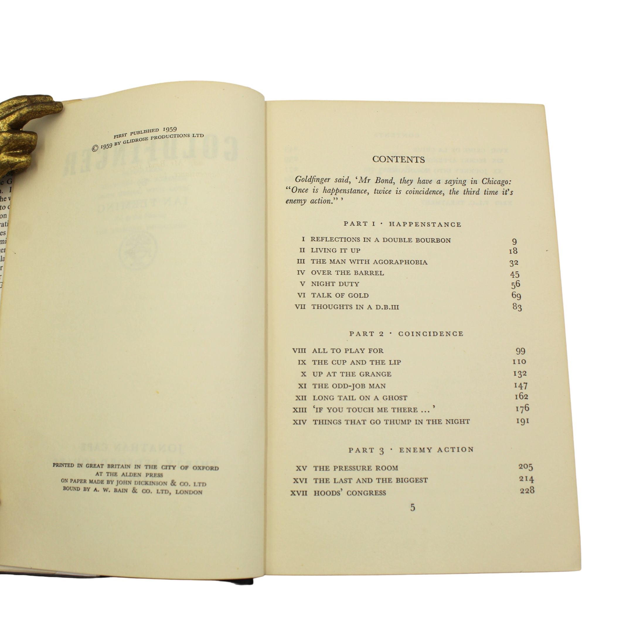 Goldfinger by Ian Fleming, First Edition in Original Dust Jacket, [1959]