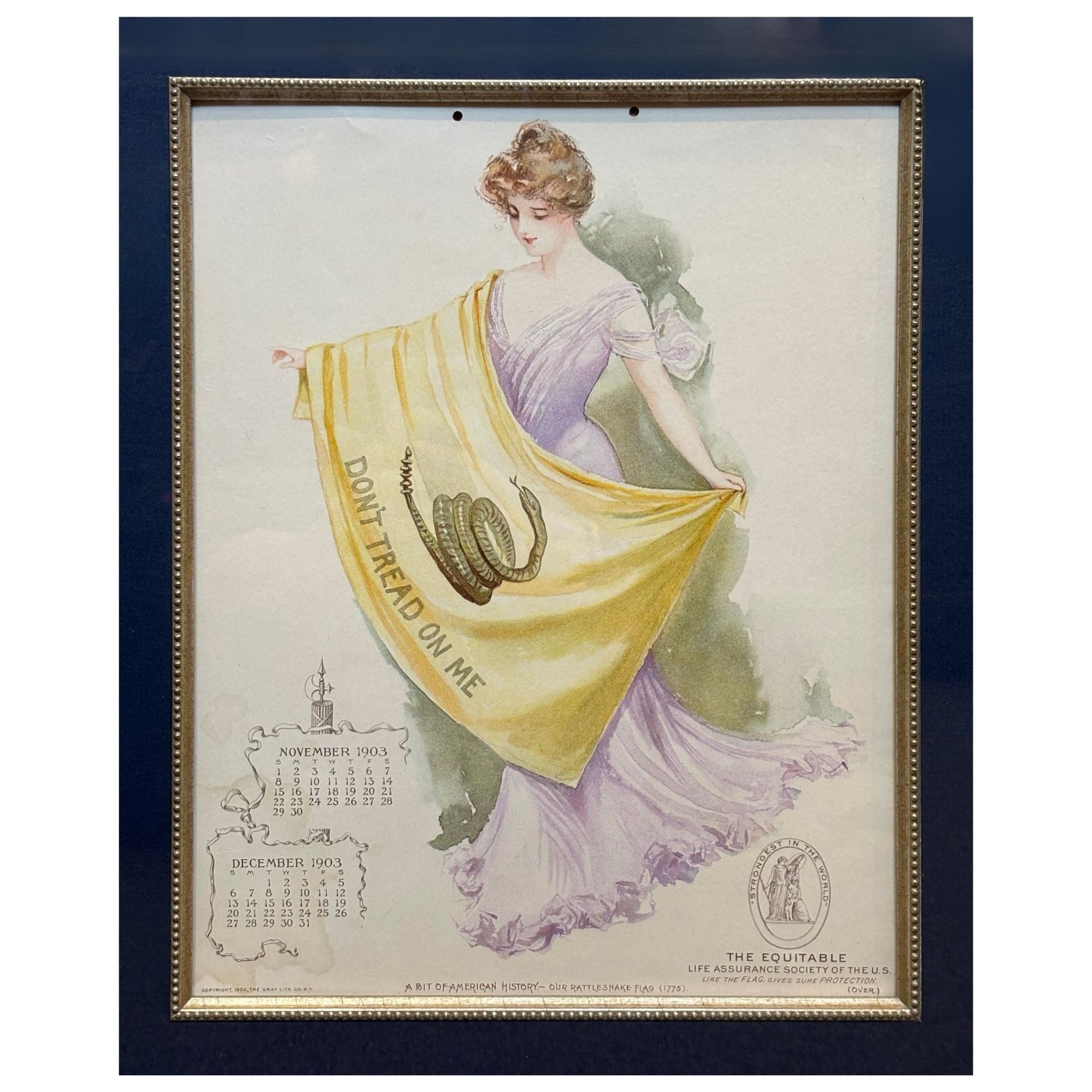 "The Flag of Our Own Time" Equitable Life Assurance Company Calendar Set of Six, 1903