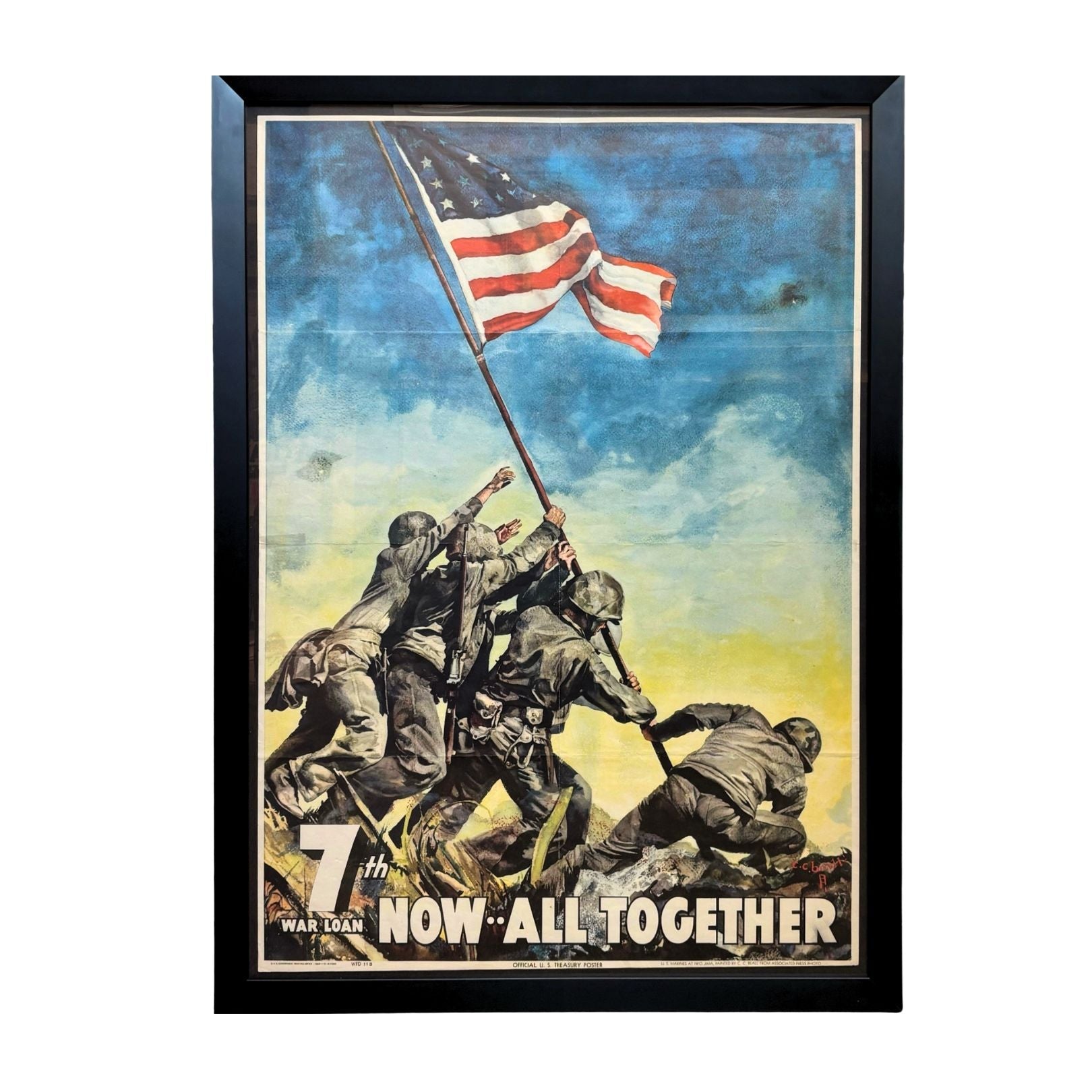 "7th War Loan. Now - All Together" Vintage WWII Poster by C.C. Beall - The Great Republic