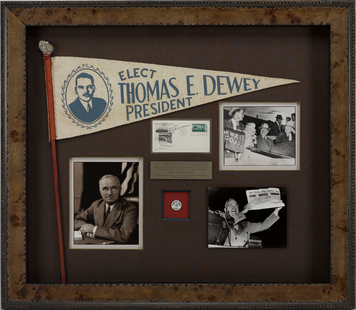 Thomas Dewey & Harry Truman 1948 Presidential Election Campaign Collage