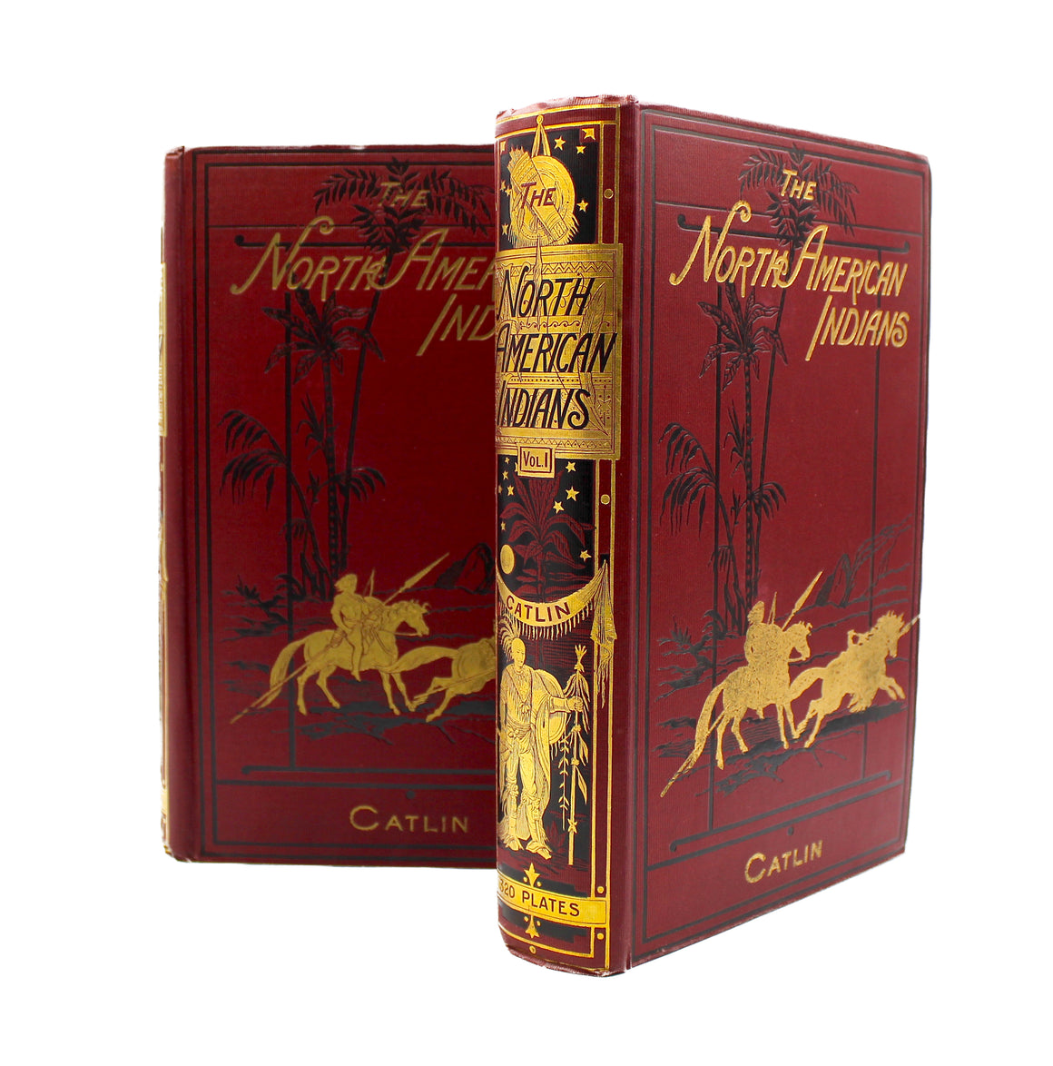 North American Indians by George Catlin, Two Volumes, First Grant Edition in Original Dust Jackets, 1926