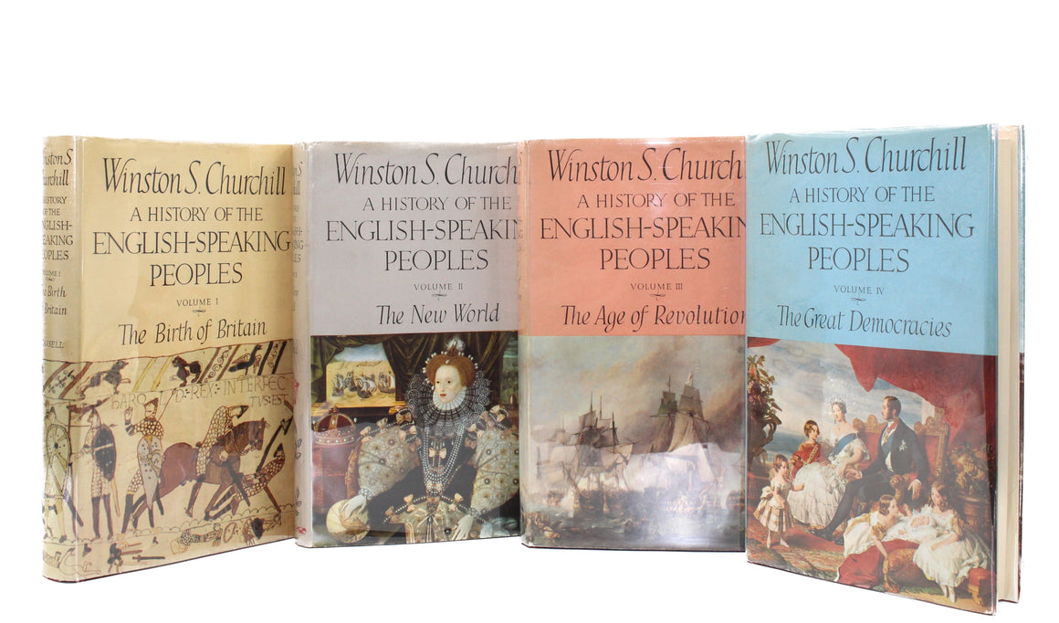 A History of the English-Speaking Peoples by Winston Churchill, First English Editions in Original Dust Jacket, Four Volume Set, 1956-58