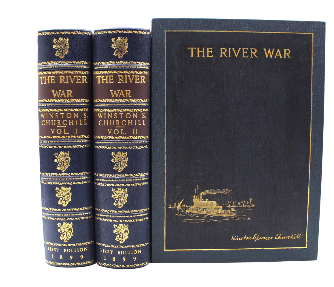 The River War by Winston S. Churchill, First Edition, Two Volume Set, 1899