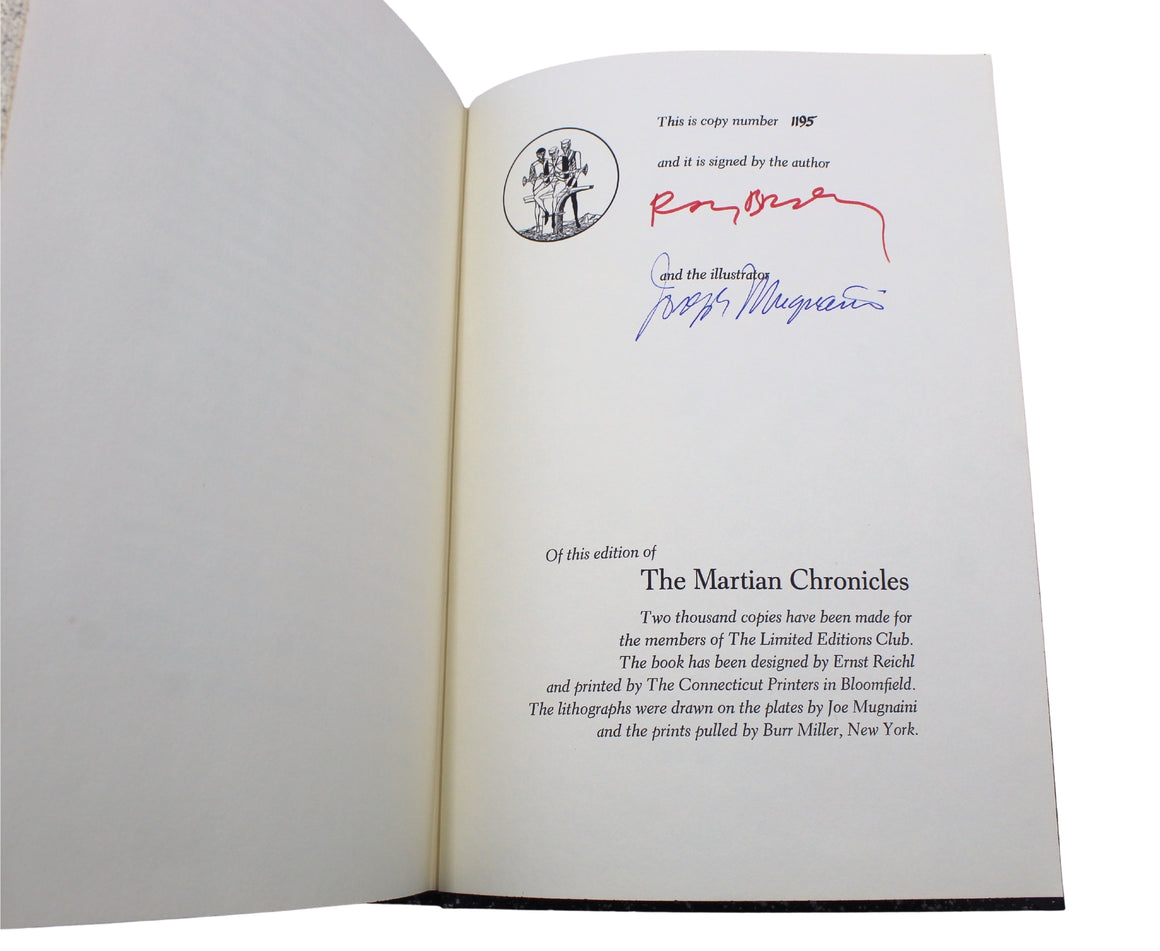 The Martian Chronicles, Signed by Ray Bradbury, Limited Edition, # 1195/2000, 1974