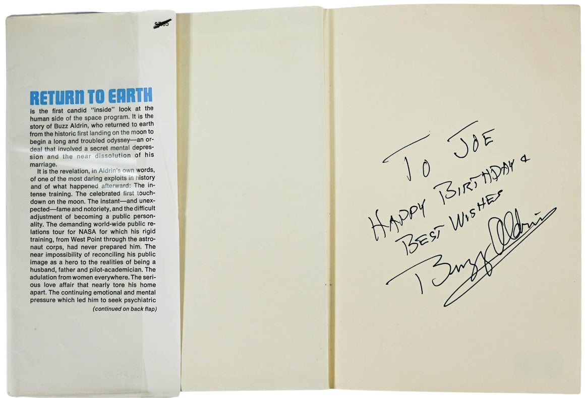 Return to Earth, Signed and Inscribed by Edwin "Buzz" Aldrin, First Edition in Original Dust Jacket, 1973