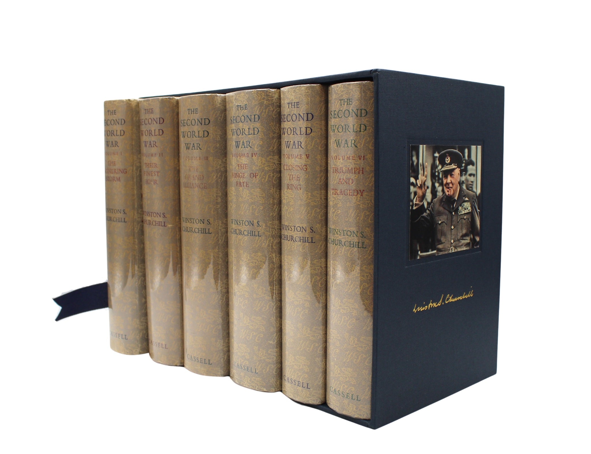 The Second World War by Winston Churchill, First Edition, Six Volume Set, in Original Dust Jackets, 1948-1954