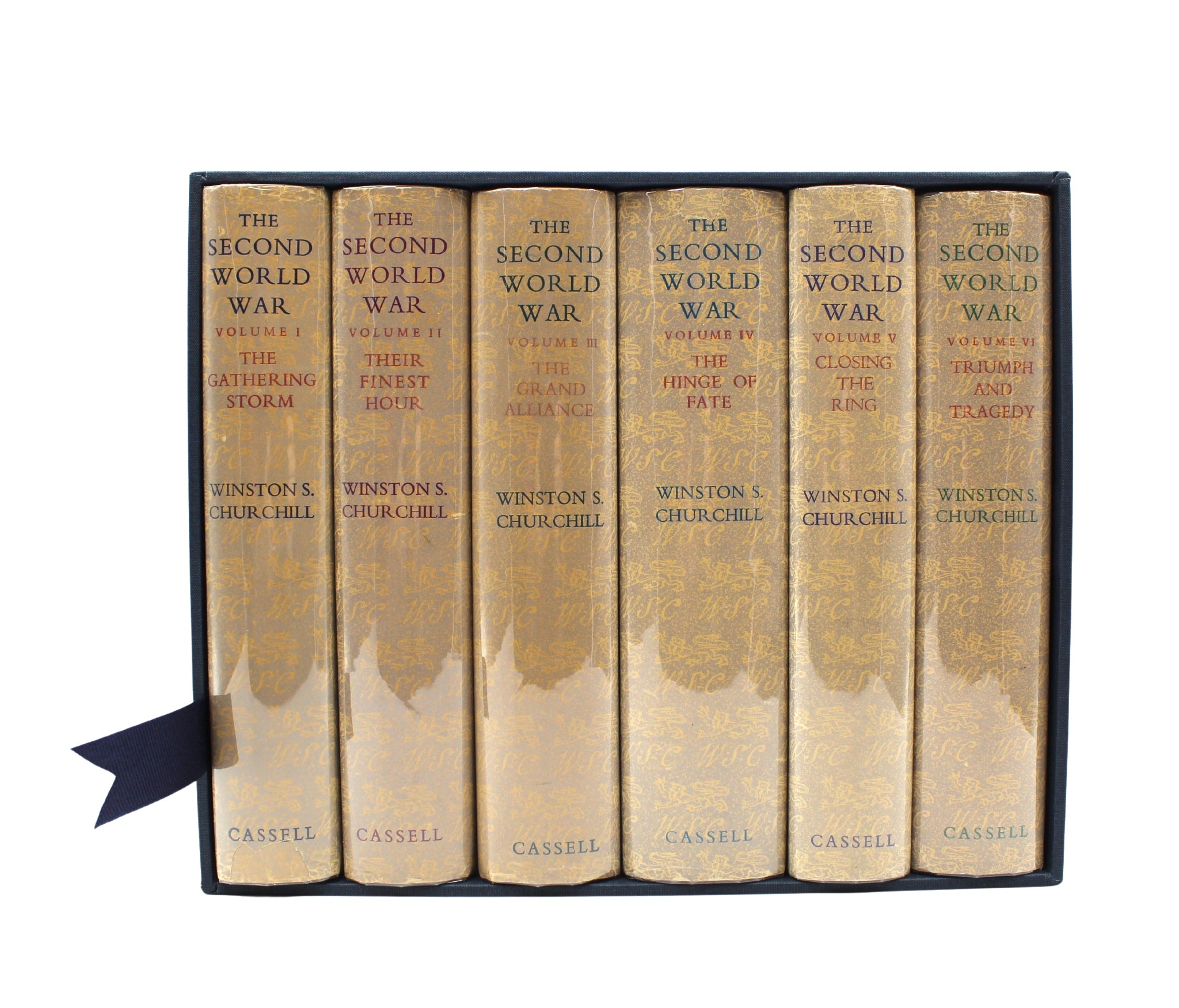 The Second World War by Winston Churchill, First Edition, Six Volume Set, in Original Dust Jackets, 1948-1954