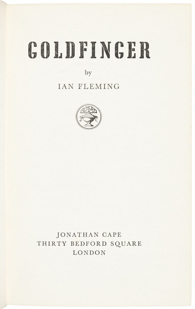 Goldfinger by Ian Fleming, First Edition in Original Dust Jacket, [1959]