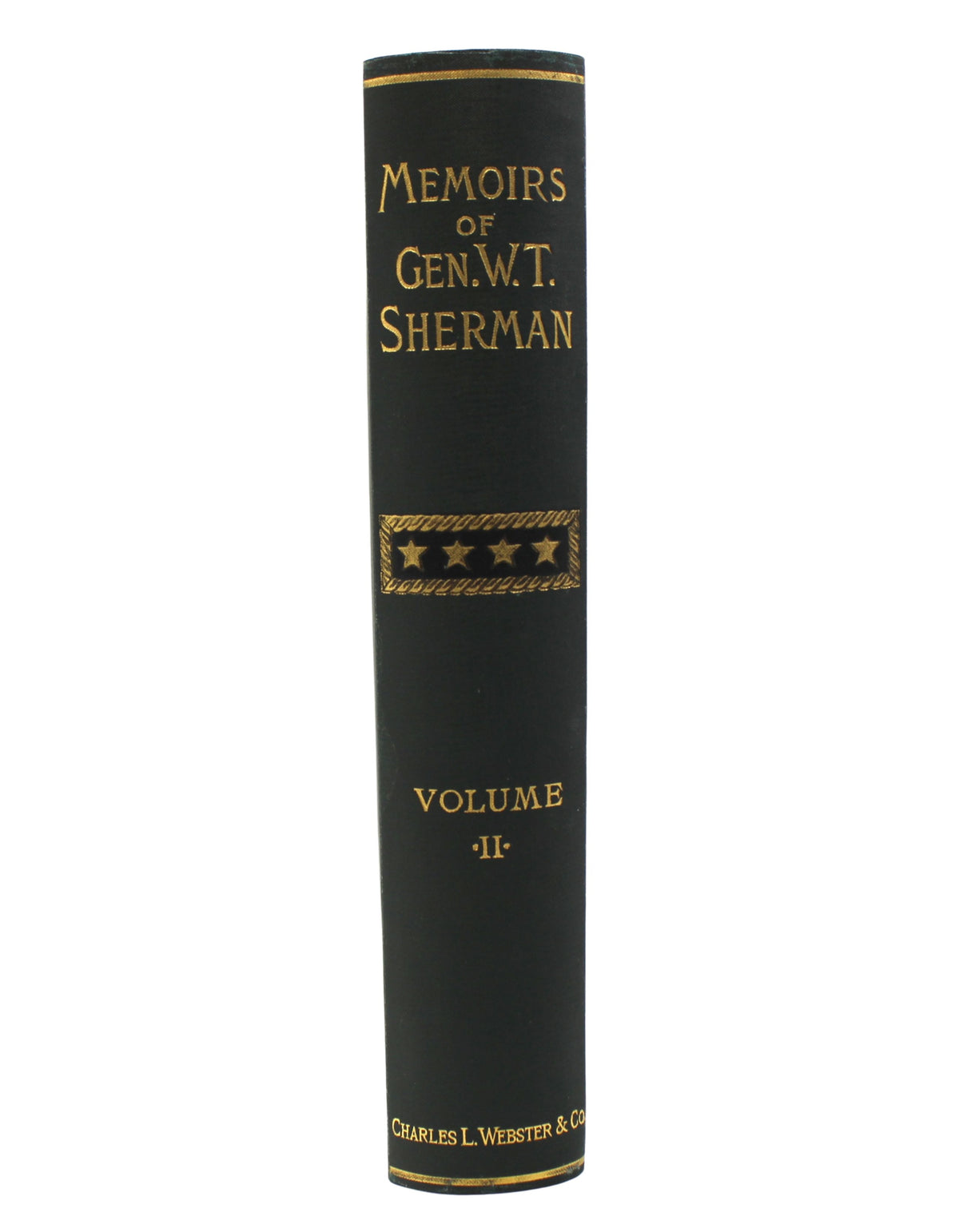 Memoirs of Gen. W.T. Sherman, Written by Himself, Fourth Edition in Shoulder Strap Binding, Two Volume Set, 1892
