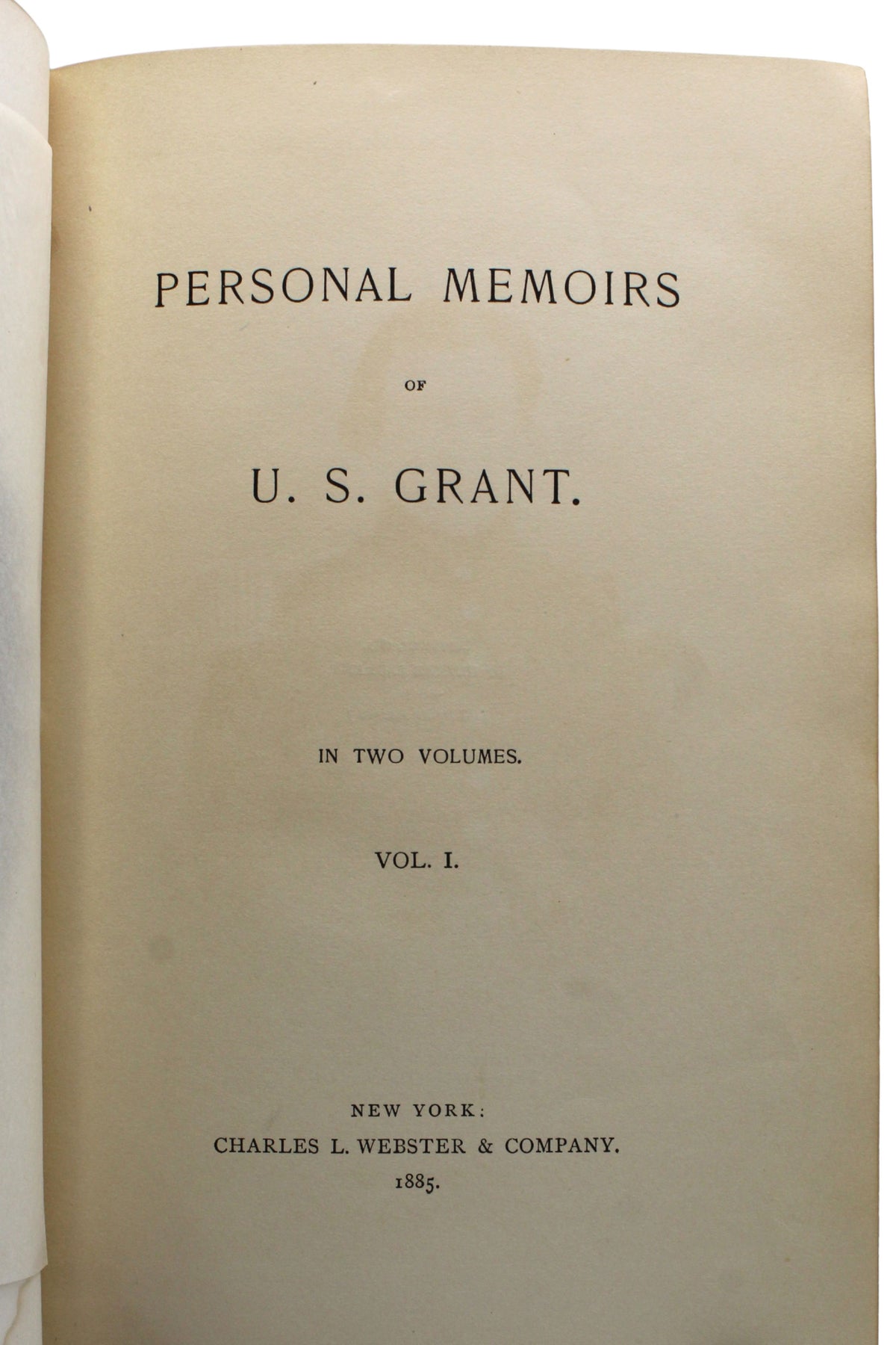 Personal Memoirs of U.S. Grant, Shoulder Strap Edition, First Edition, Two-Volume Set, 1885-1886
