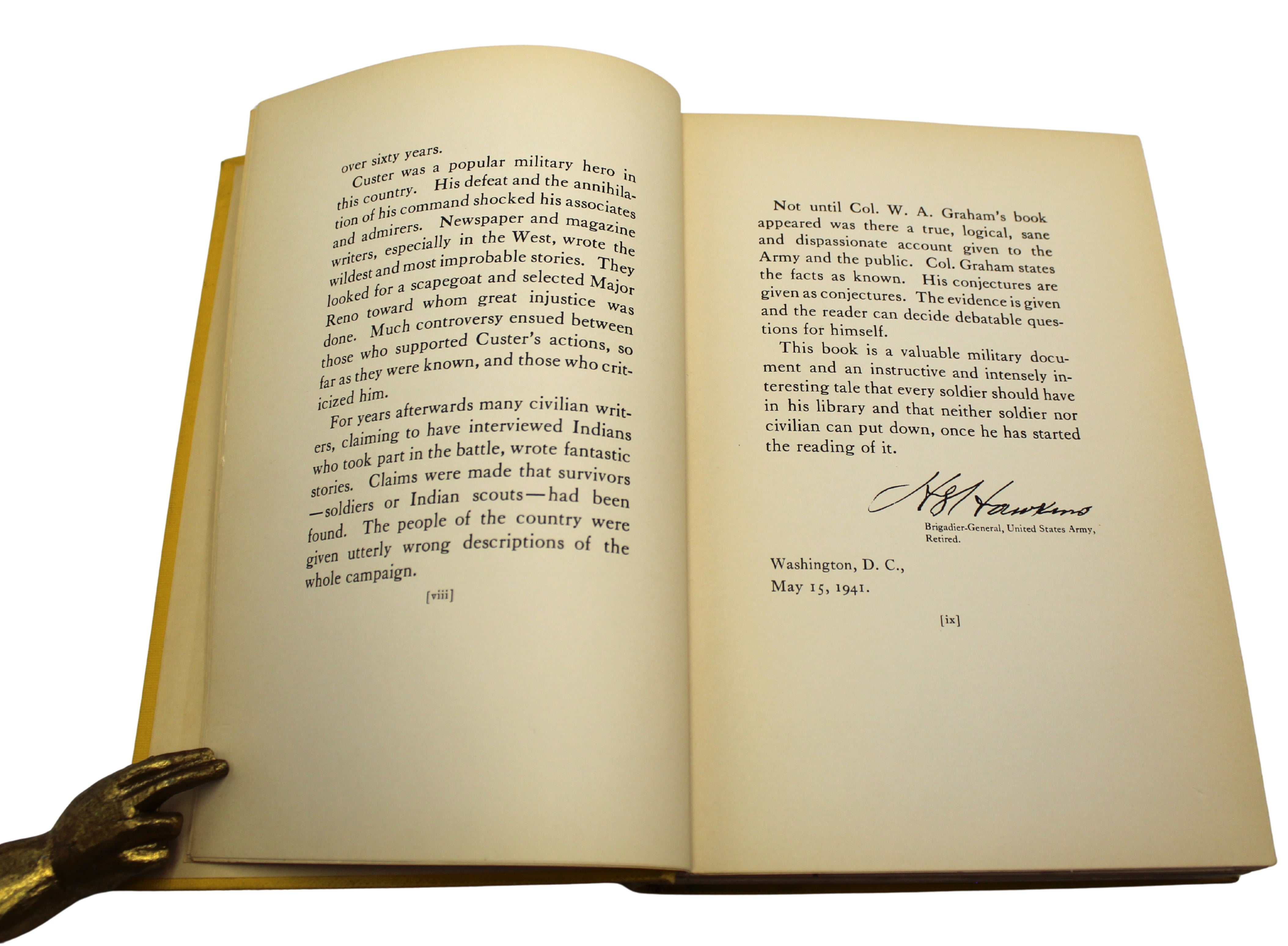 The Story of the Little Big Horn by Colonel W. A. Graham, Second Edition, in Dust Jacket, 1941