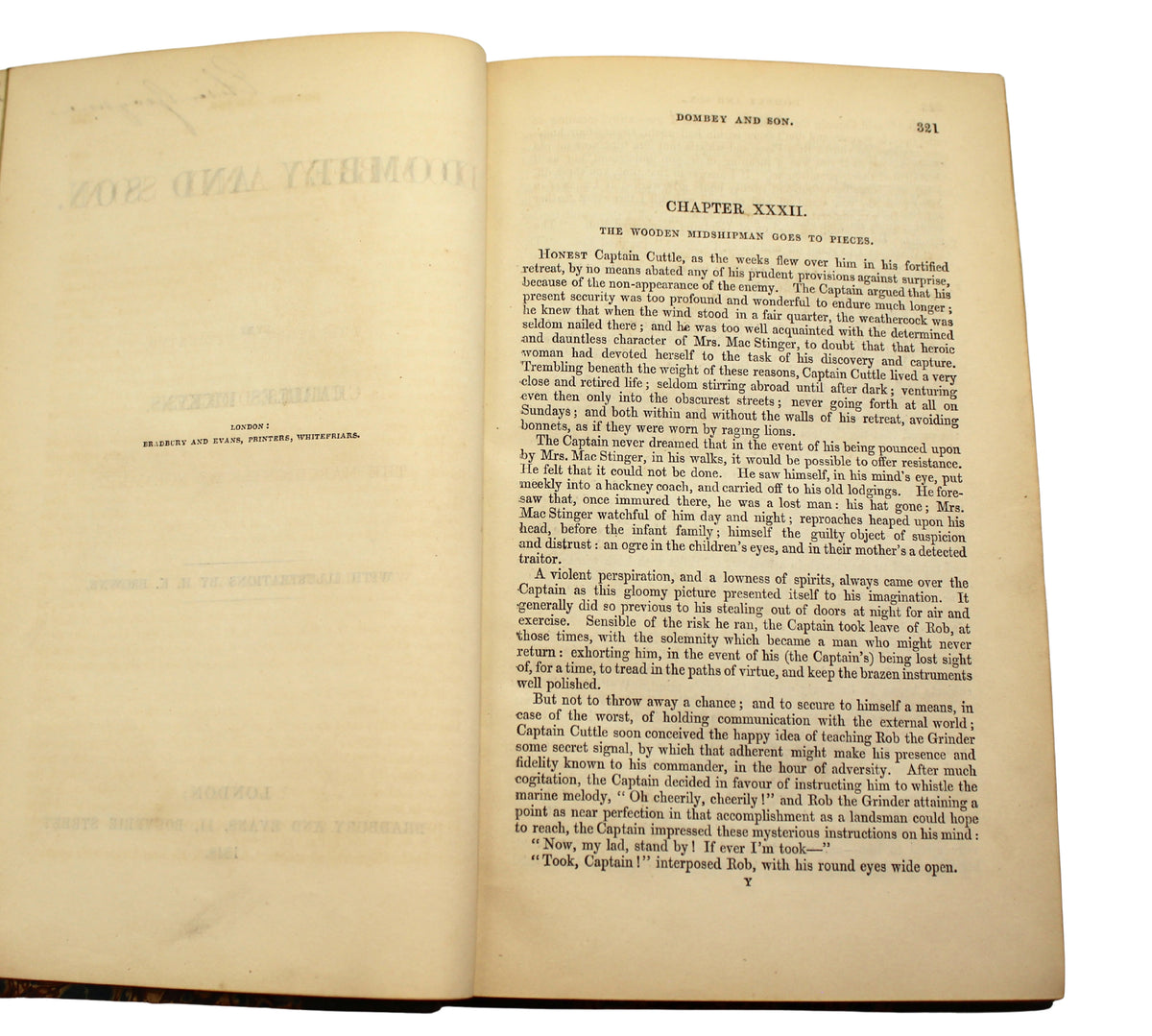 Dealings with the Firm of Dombey and Son by Charles Dickens, Illustrated by H. K. Browne, Early Printing in Two Volumes, 1848
