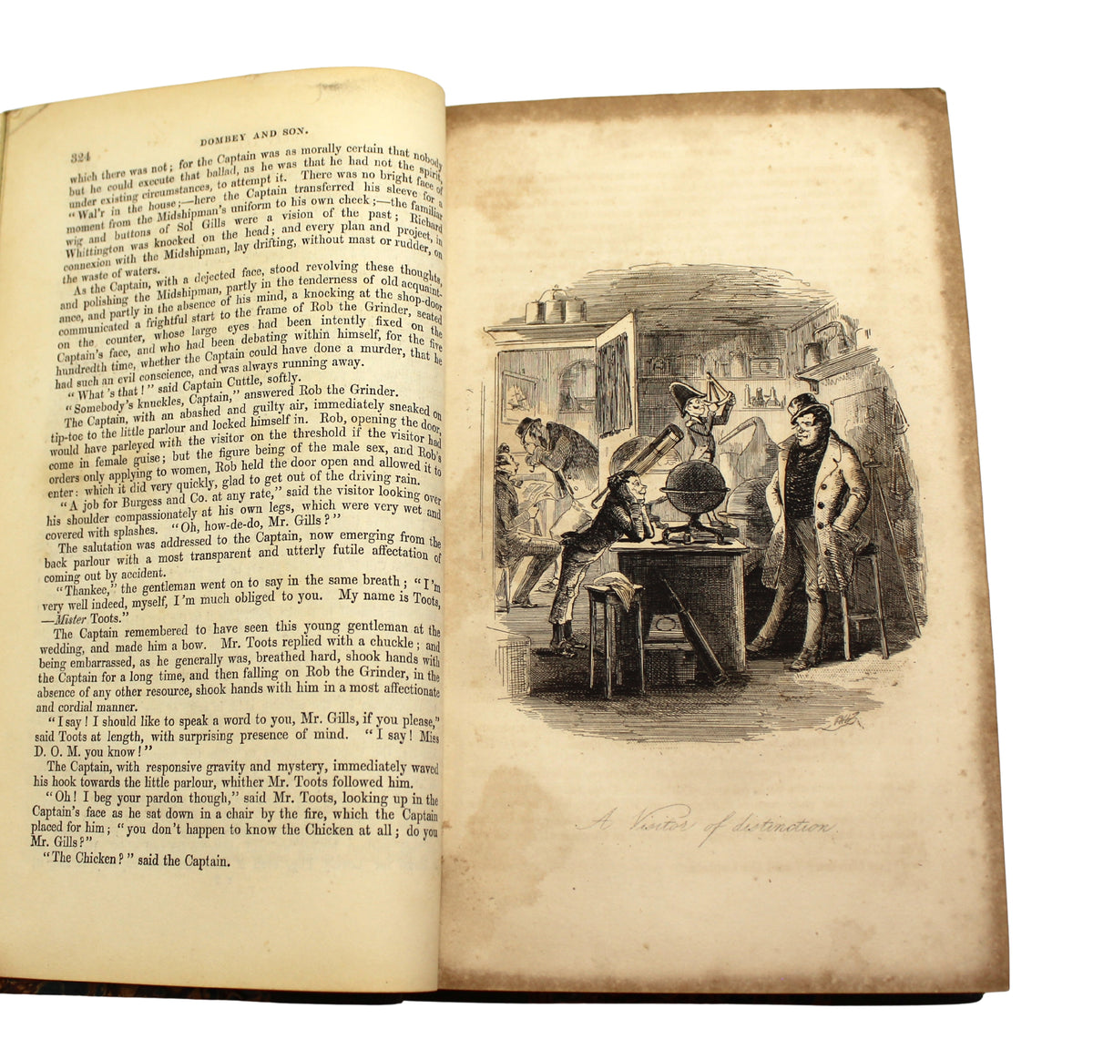 Dealings with the Firm of Dombey and Son by Charles Dickens, Illustrated by H. K. Browne, Early Printing in Two Volumes, 1848