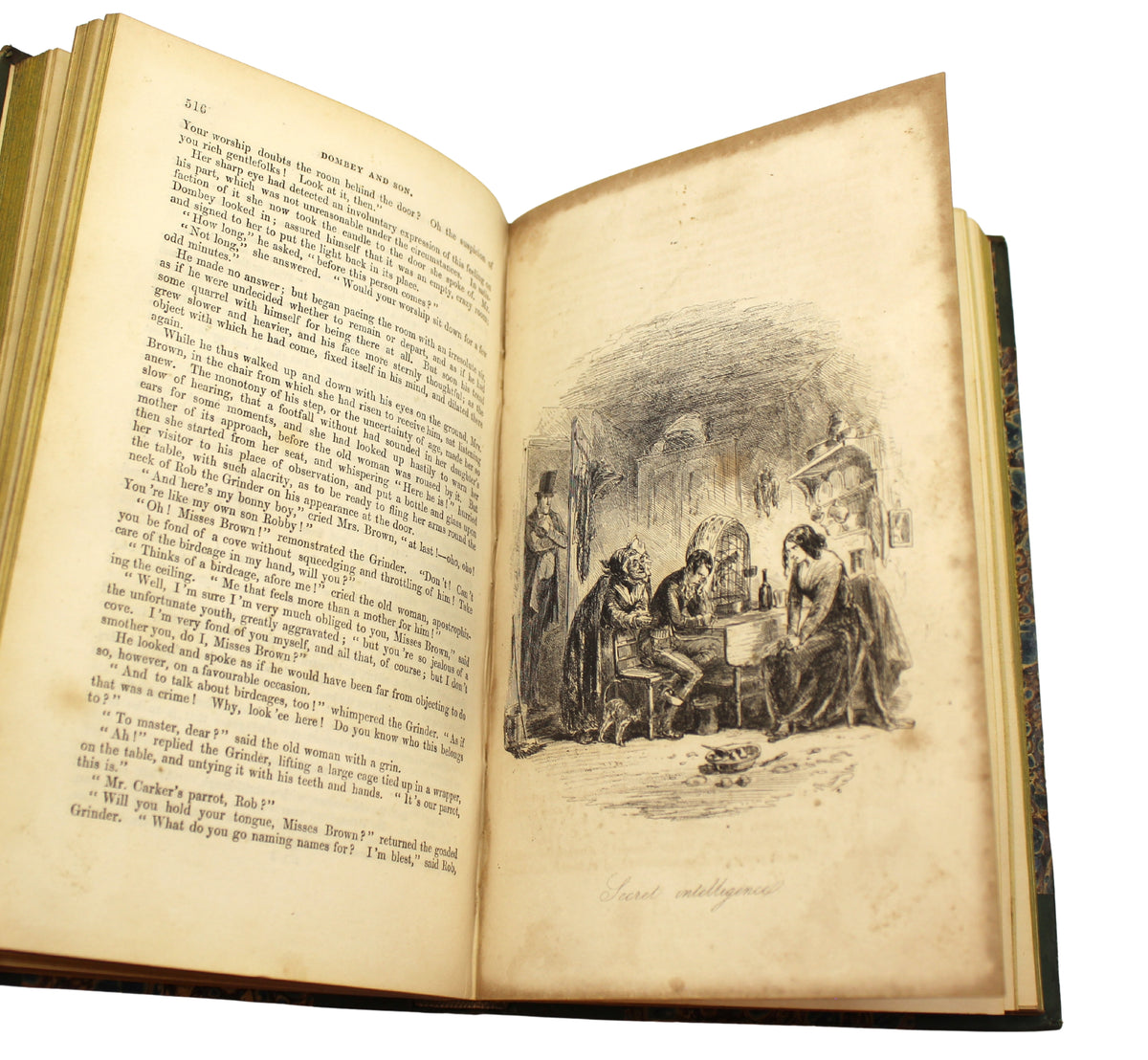 Dealings with the Firm of Dombey and Son by Charles Dickens, Illustrated by H. K. Browne, Early Printing in Two Volumes, 1848