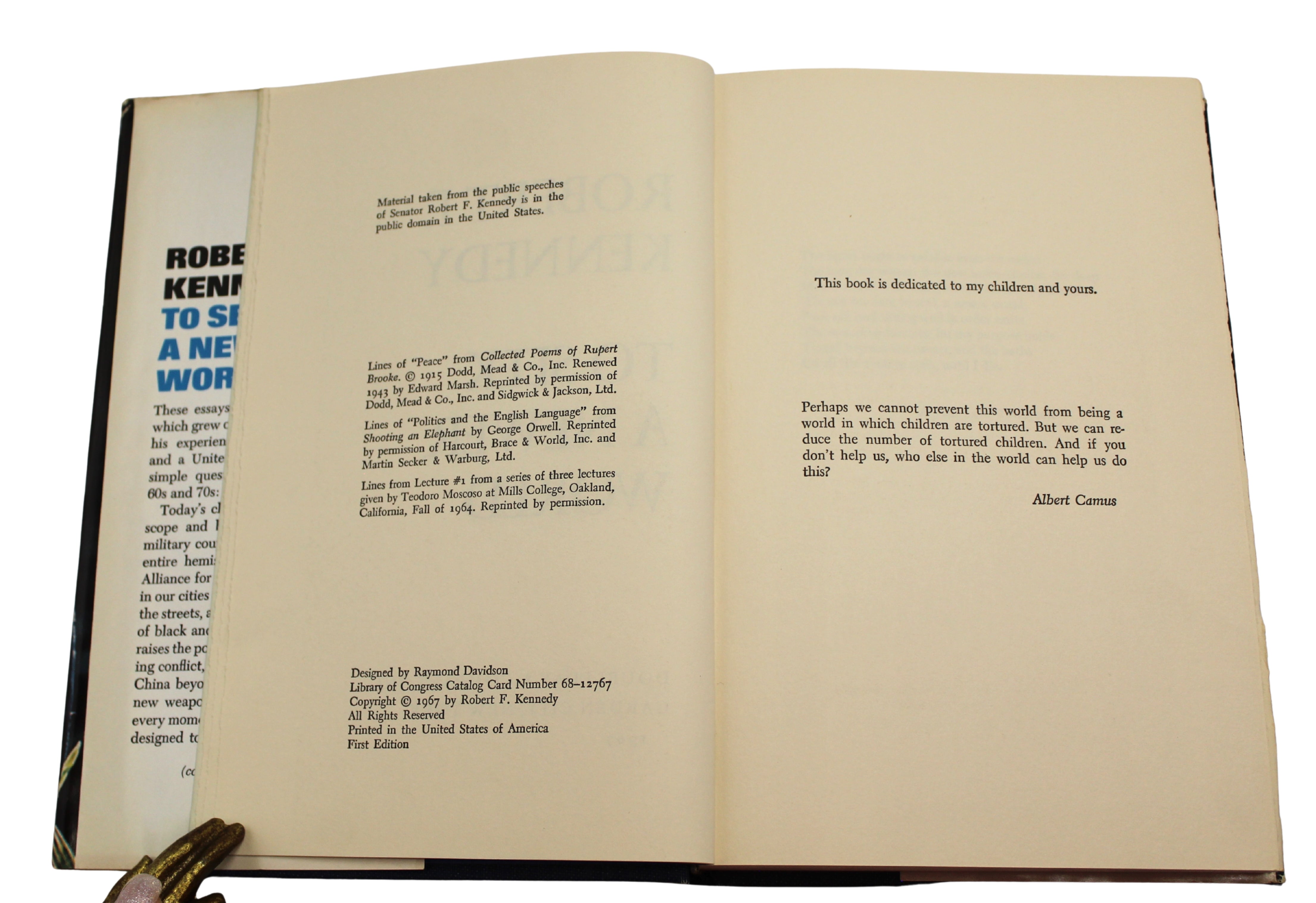 To Seek a Newer World by Robert F. Kennedy, First Edition, in Dust Jacket, 1967