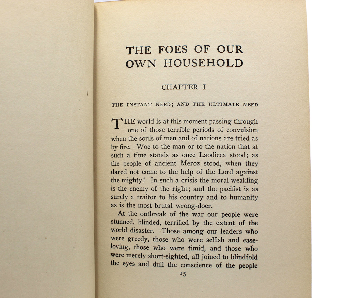 The Foes of Our Own Household by Theodore Roosevelt, First Edition, 1917