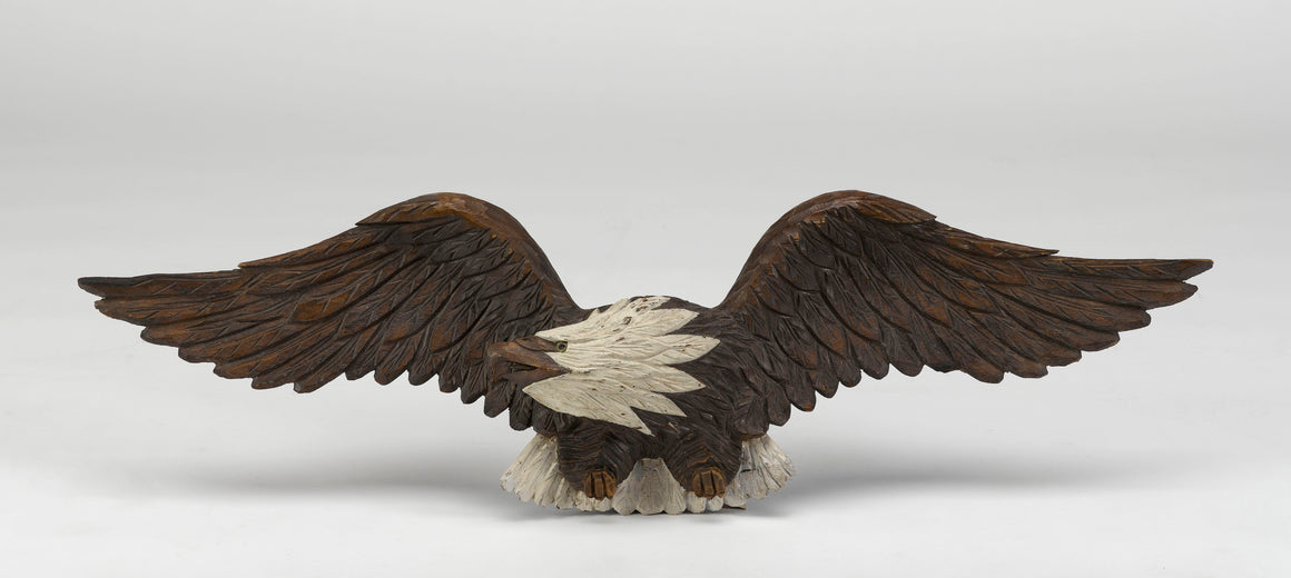 American Hand-Carved Folk Eagle, Early to Mid 20th Century
