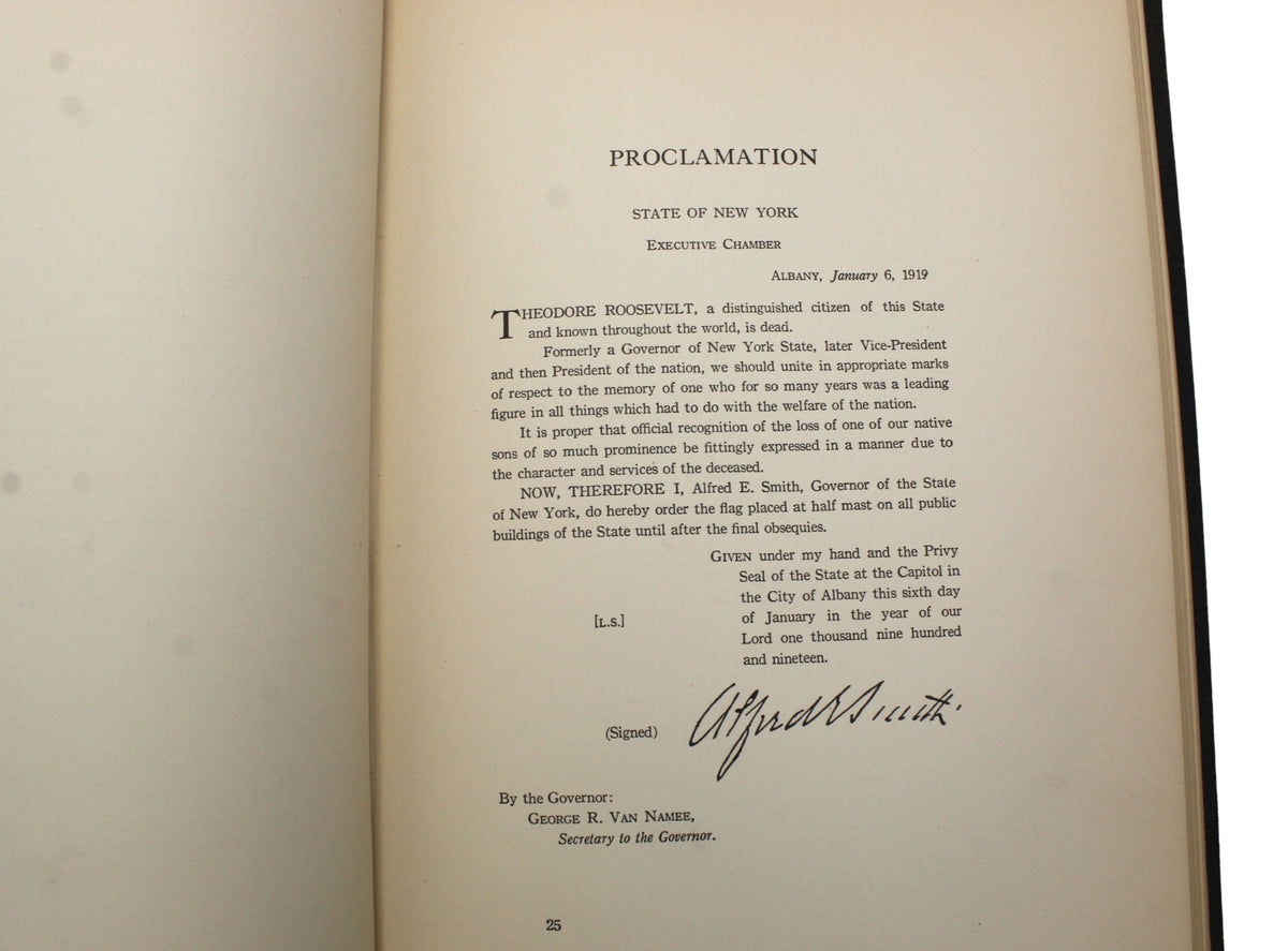 A Memorial to Theodore Roosevelt, Authorized by the State of New York Legislature, 1919