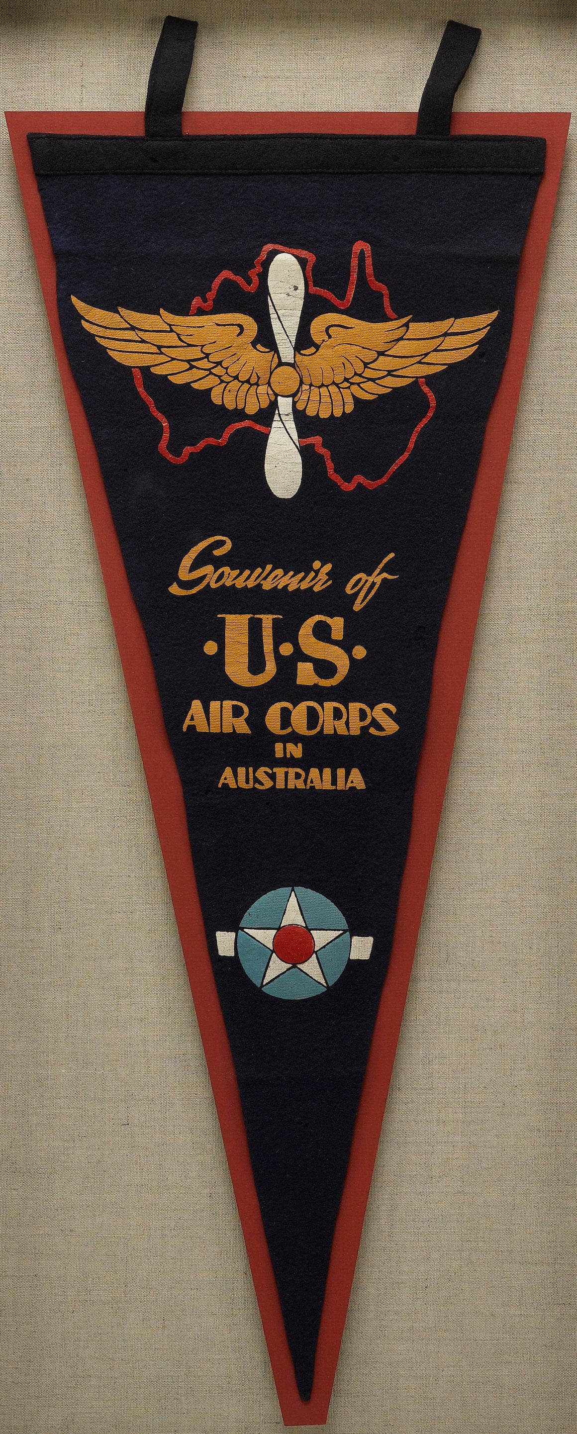 WWII US Air Corps in Australia Military Pennant