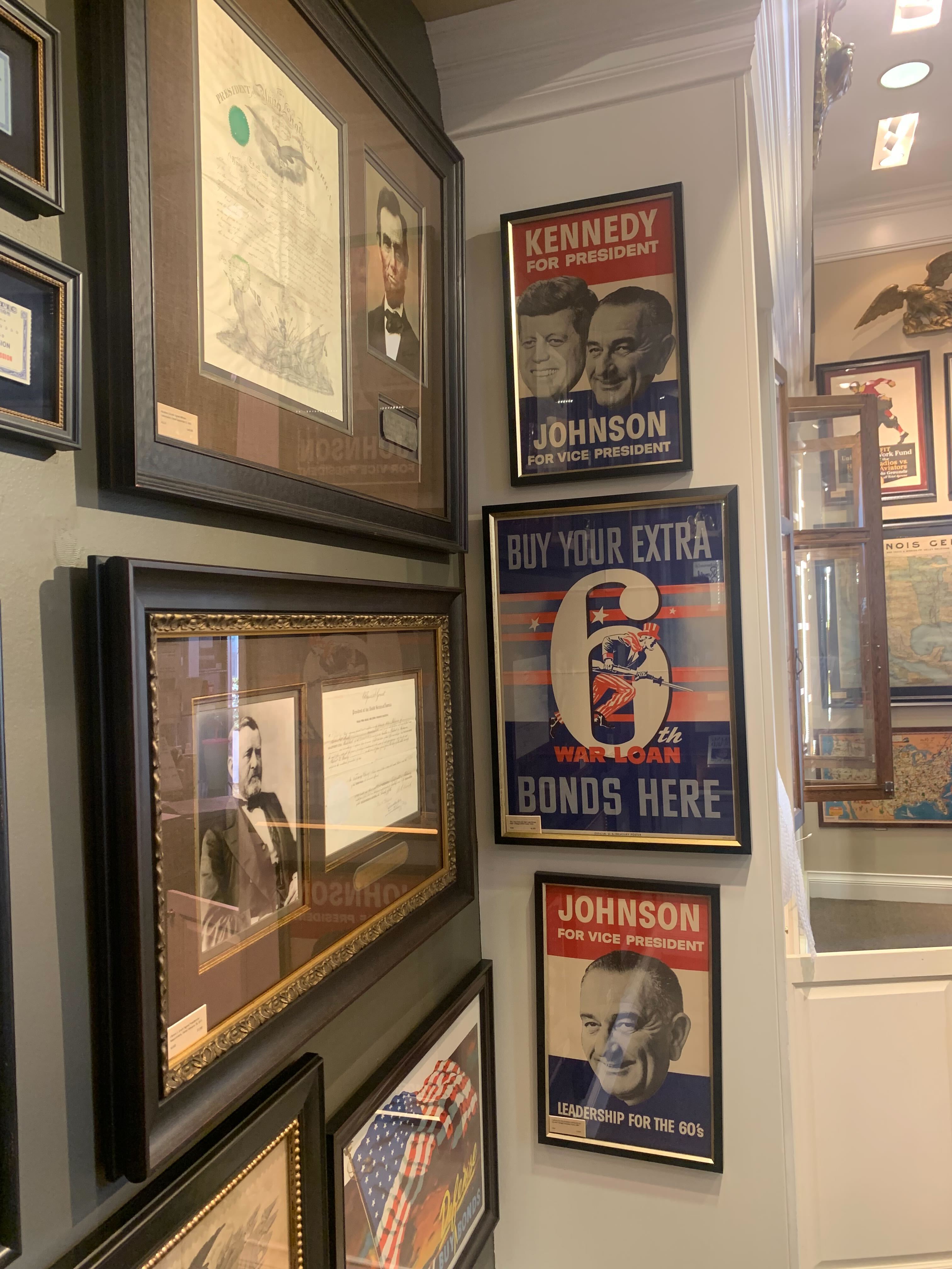 "Kennedy for President. Johnson for Vice President" Vintage Campaign Poster, 1960
