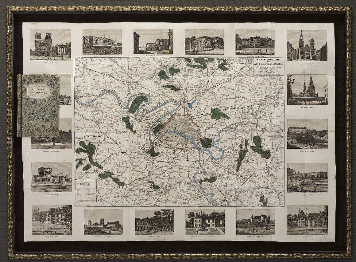 1841 Carte Routiere des Environs de Paris - The Great Republic