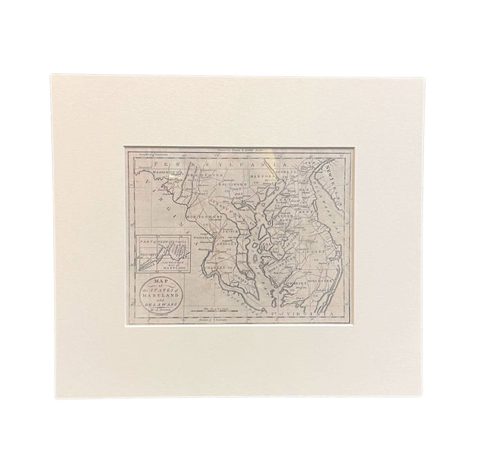 "Map of the States of Maryland and Delaware" By J. Denison, Published