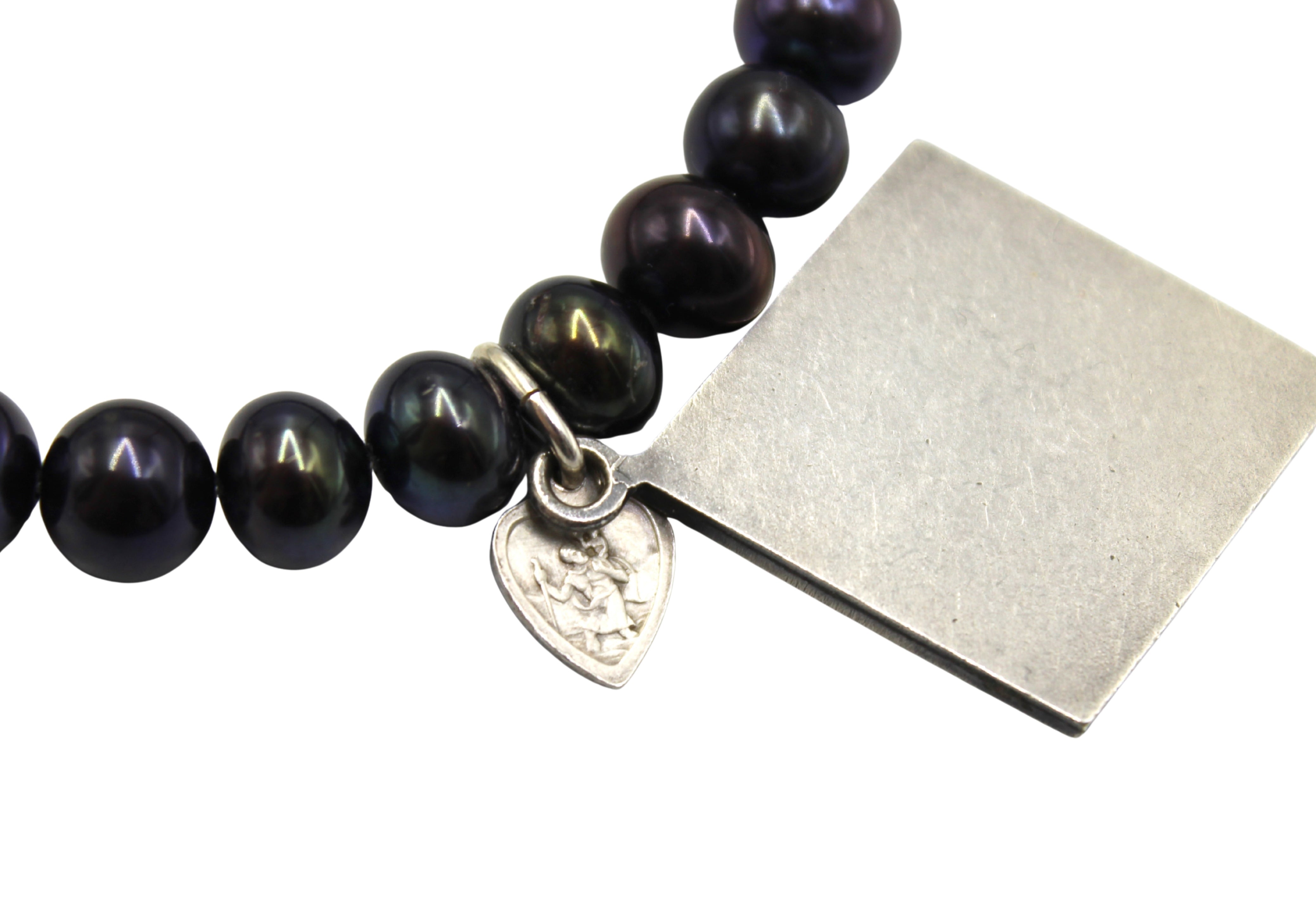 Antique Belgian Medal of Mary on a Freshwater Pearl Necklace