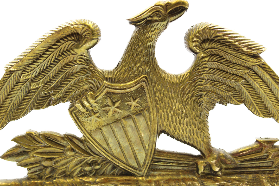 Vintage Spreadwing Brass Eagle Bookends by Virginia Metalcrafters, 1952