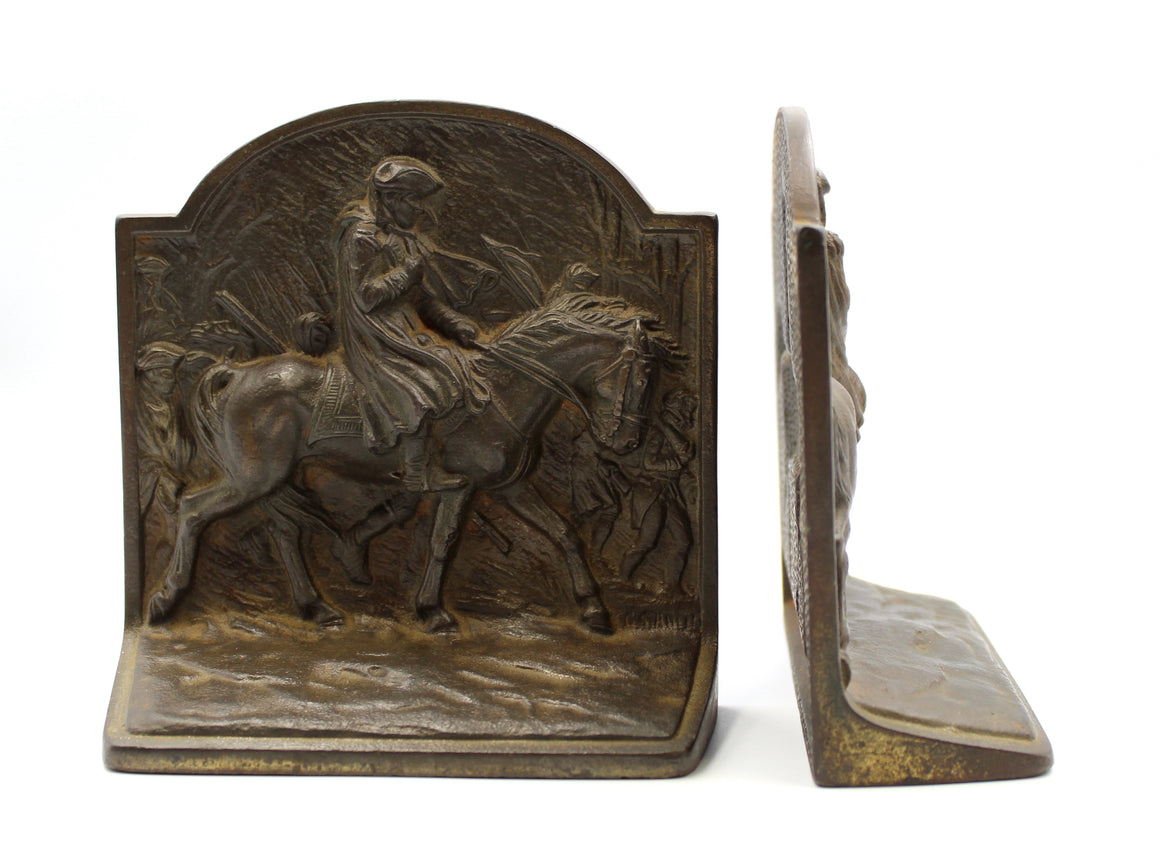 Vintage Washington at Valley Forge Bookends by Hubley, Circa 1925