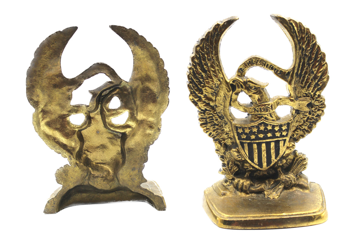 Vintage "E Pluribus Unum" Eagle Bookends
