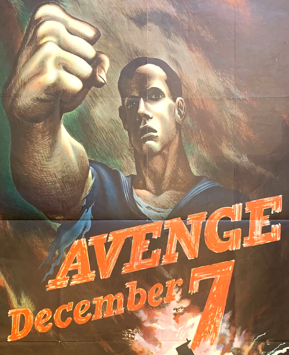 "Avenge December 7" Vintage WWII Poster, 1942